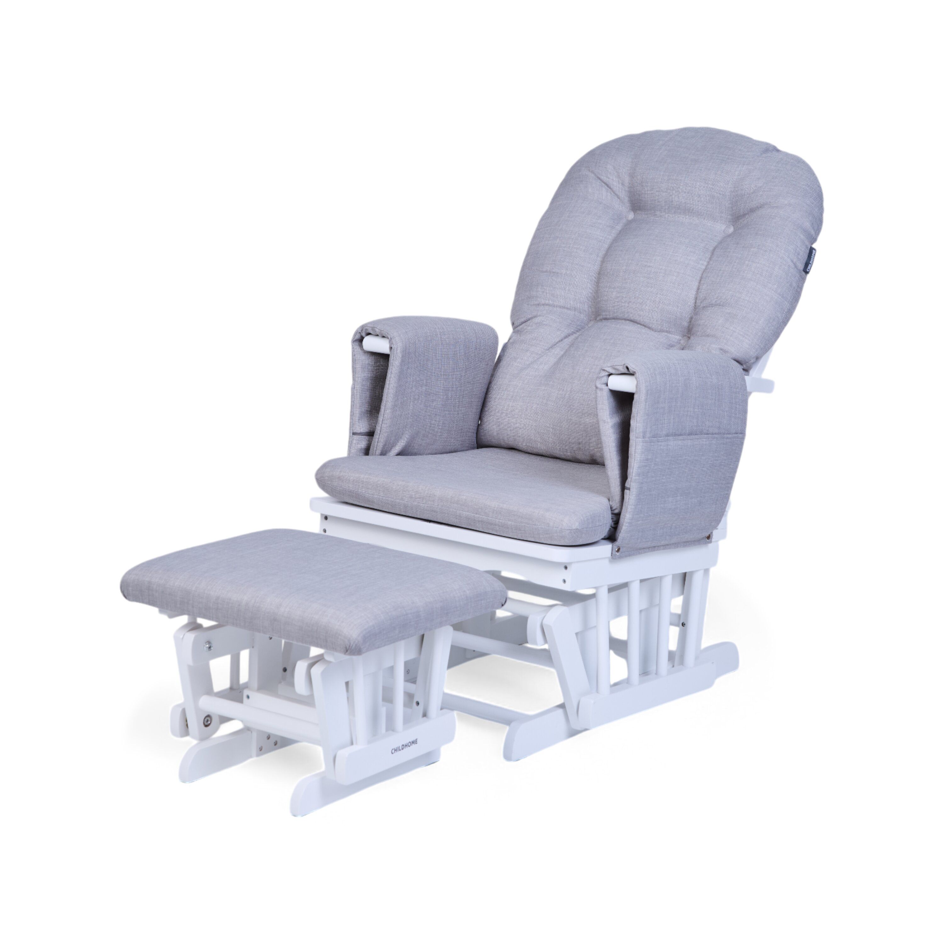 Gliding Chair With Footrest Canvas Grey