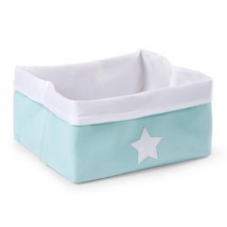 Storage Basket 32x32x60 Cm Canvas Mint White Childhome Com