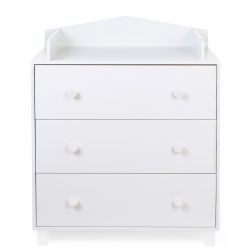 white changing unit with drawers