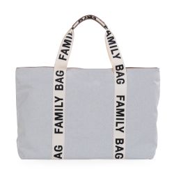 Family Bag Wickeltasche – Signature-Look - Canvas - Altweiss