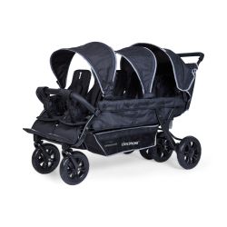 Sixseater Stroller - 6 Children + Rain Cover + Sun Canopies - Black