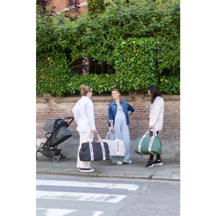 CHILDHOME, Mommy Bag, Verzorgingstas, Zwangerschap, Reistas, Grote Capaciteit, Aankleedmatje, Verstelbare Schouderriem, Vakverdeling, Koelvak, Koffer Doorgang, kaki : Childhome