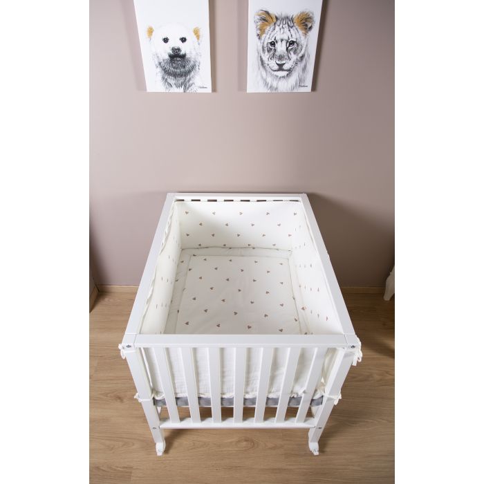 Tapis De Parc 75x95 Cm Jersey Mousseline Hearts