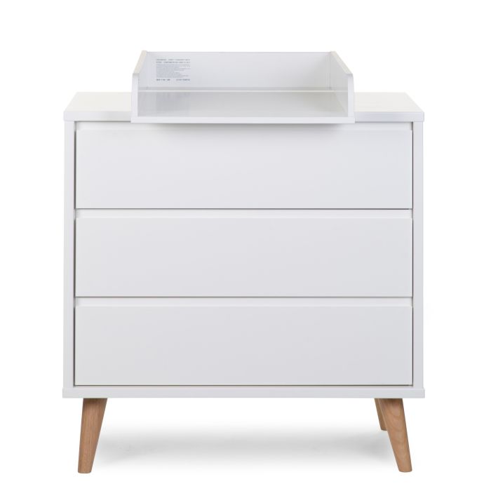 middag Ontstaan Krimpen Retro Rio White - Chest - 3 Drawers + Changing Unit | Childhome.com