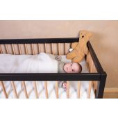 Baby Blanket - 80x100 Cm - Jersey Melange Beige / Muslin Teddy