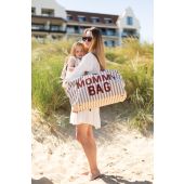 Mommy Bag ® Nursery Bag  - Stripes - Nude/Terracotta
