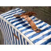 Mini Traveller Kids Suitcase - Stripes - Electric Blue/Light Blue