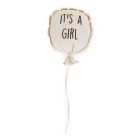 Ballon Toile - It's A Girl - Décoration Murale - 35x26x8 Cm