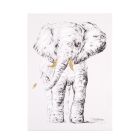 Ölgemälde - Elefant + Gold - 30x40 Cm