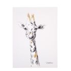 Ölgemälde - Giraffe + Gold - 30x40 Cm