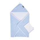 Baby Badcape + Washandje - 80x80 Cm - Tetra Bloemetjes - Lic