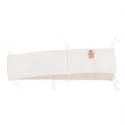 Parkomranding - 35x340 Cm - Jersey Melange Beige / Mousselin