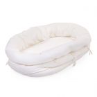 Housse de berceau en rotin jersery blanc cassé
