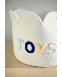 Mand bloem - 35x35x35cm- Katoen - Ecru