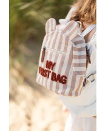 My First Bag Kinderrugzak  - Stripes - Nude/Terracotta