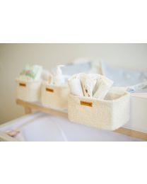 Set Van 3 Hangmandjes - 21x14x10 Cm + 14x10x10 Cm - Teddy Ecru