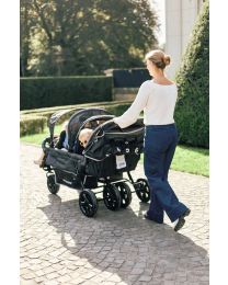 Sixseater Stroller - 6 Children + Rain Cover + Sun Canopies - Black