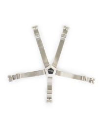 5-point harness silver white