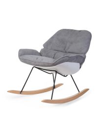 Schaukelstuhl Lounge - Weiß Grau