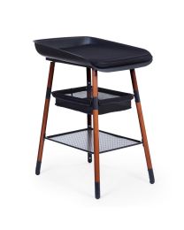 Evolux Table à Langer - Noyer / Noir