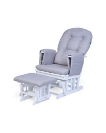 Gliding Chair With Footrest - Canvas - Grey
