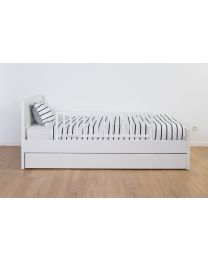 Quadro White - Bed Drawer On Wheels - For Junior Bed 90x200 Cm