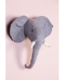 Tierkopf Elefant - Filz - Wanddekoration