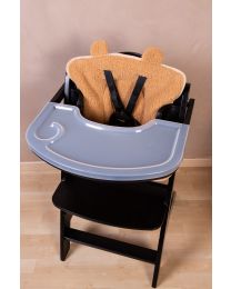 Lambda 3 Baby High Chair + Feeding Tray - Wood - Black