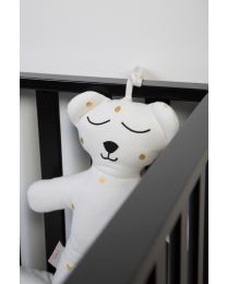 Doudou Ours 40 Cm + Music Box - Jersey - Gold Dots