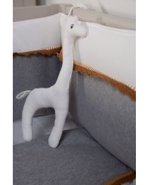 Baby Girafe Doudou - Jersey - Blanc