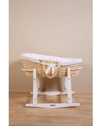 Rocking Stand For Moses Basket - Wood - White