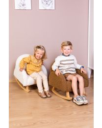 Schommelstoel Voor Kinderen - Teddy - Bruin Naturel