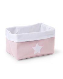 Storage Basket - 32x20x20 Cm - Canvas - Soft Pink White