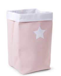 Storage Basket - 32x32x60 Cm - Canvas - Soft Pink White