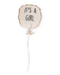 Canvas Balloon - It's A Girl - Wall decoration - 35x26x8 Cm