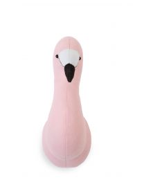 Dierenkop Flamingo - Vilt - Muurdecoratie