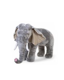 Standing Elephant Stuffed Animal - 90x50x75 Cm - Grey
