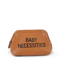 Baby Necessities Trousse De Toilette - Look Cuir Brun