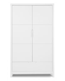 Quadro White - Kids Wardrobe - 2 Doors + Drawer
