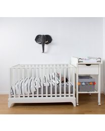 Kinderbett Ref 17 + Gestell - 70x140 Cm - MDF Holz - Weiß