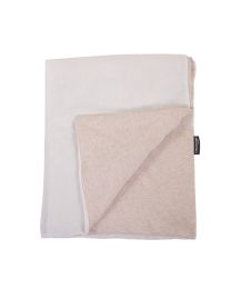 Baby Blanket - 80x100 Cm - Jersey Melange Beige / Muslin Teddy