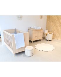 Babydeken - 80x100 Cm - Tetra Bloemetjes - Lichtblauw