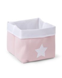 Storage Basket - 32x32x29 Cm - Canvas - Soft Pink White