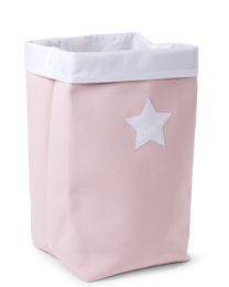Storage Basket - 32x32x60 Cm - Canvas - Soft Pink White