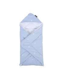 Universal Baby Wrapper - 75x75 Cm -  Muslin Flower Blue