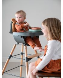 Evolu Kinderstoel - Verstelbaar In Hoogte (50-75 Cm/*90 Cm) - Naturel Antraciet