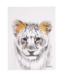 Oil Painting - Lion + Gold - 30x40 Cm