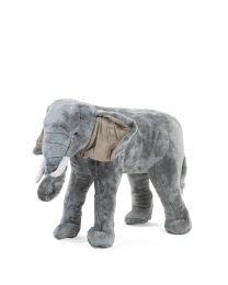 Standing Elephant Stuffed Animal - 70x40x60 Cm - Grey