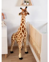 Staande Giraf Knuffel - 65x35x180 Cm - Bruin Geel