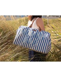 Mommy Bag ® Sac à Langer  - Rayures - Bleu Electrique /Bleu Clair